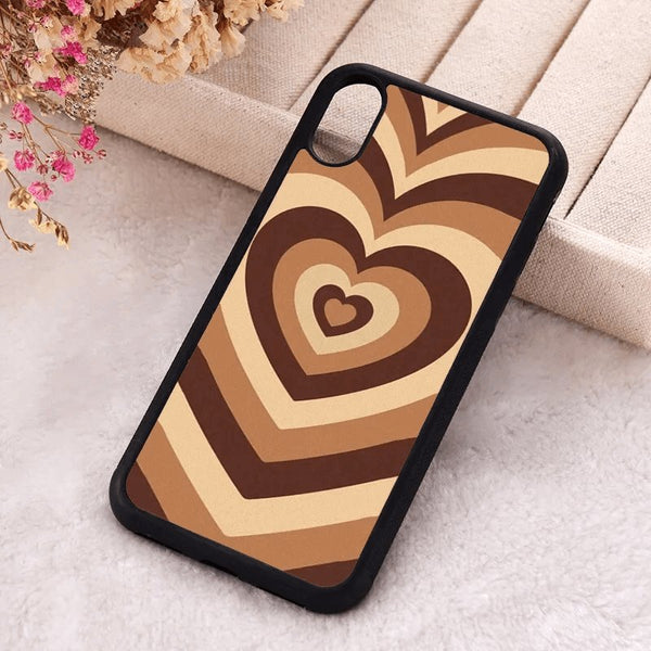 Brown Latte Love iPhone Case