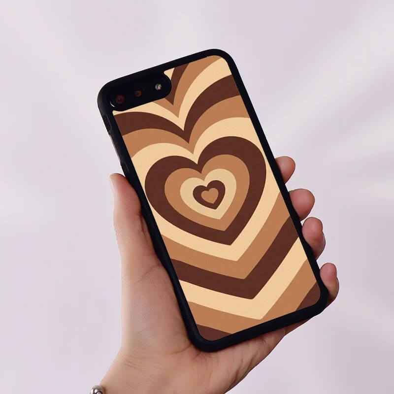 Brown Latte Love iPhone Case