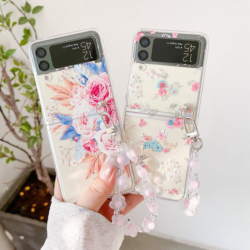 Cute Samsung Z Flip Case "Roses"