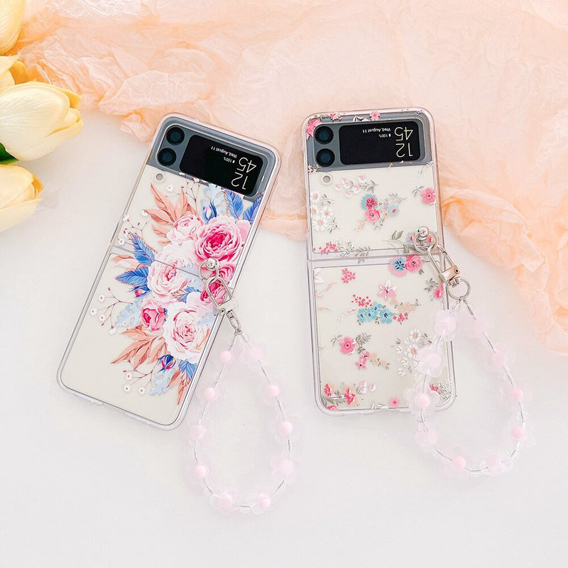 Cute Samsung Z Flip Case "Roses"