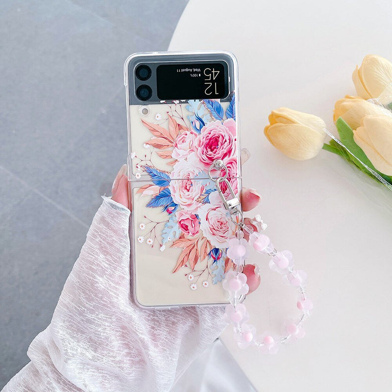 Cute Samsung Z Flip Case "Roses"