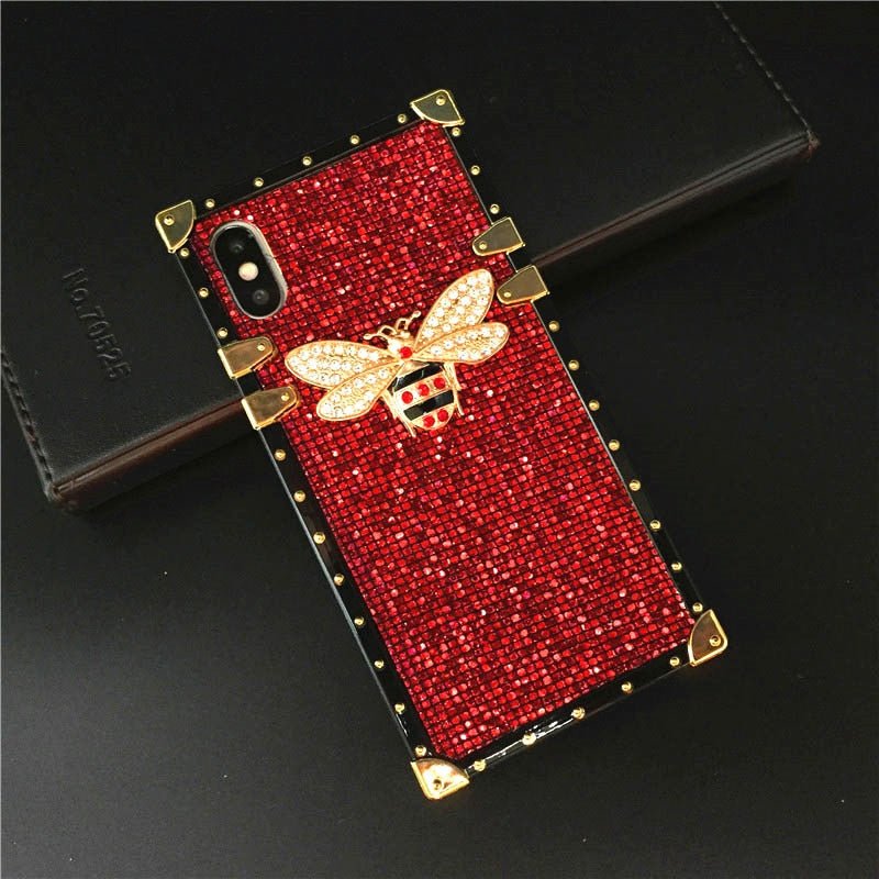 iPhone Case with Bee & Strap "Ruby"