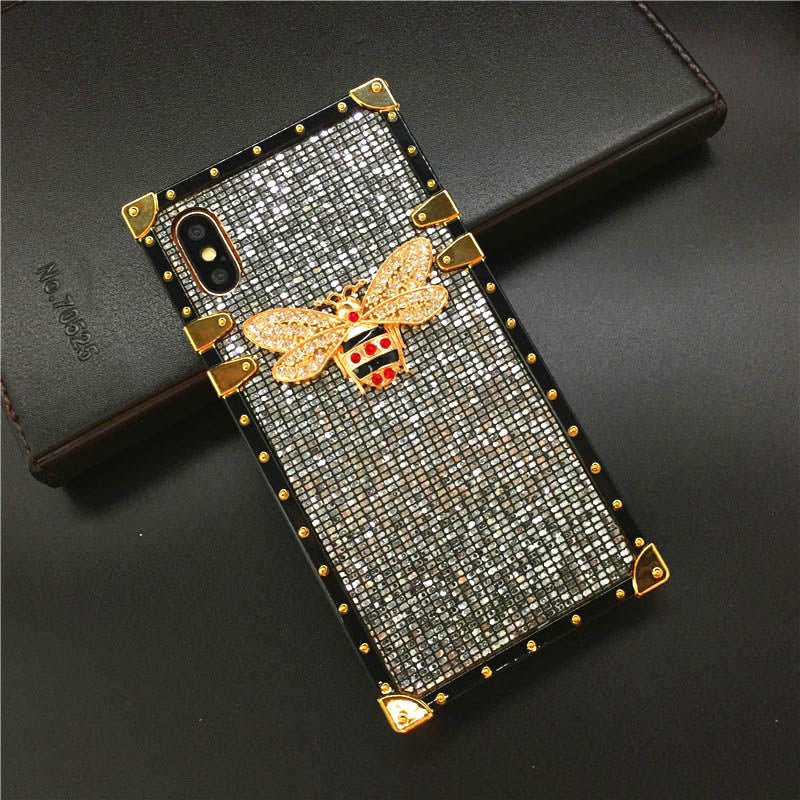 iPhone Case with Bee & Strap "Tahitian Pearl"