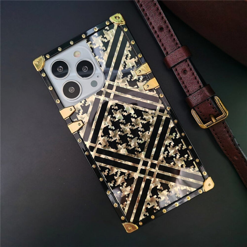 iPhone Case with Ring "Black & Gold" Model 1