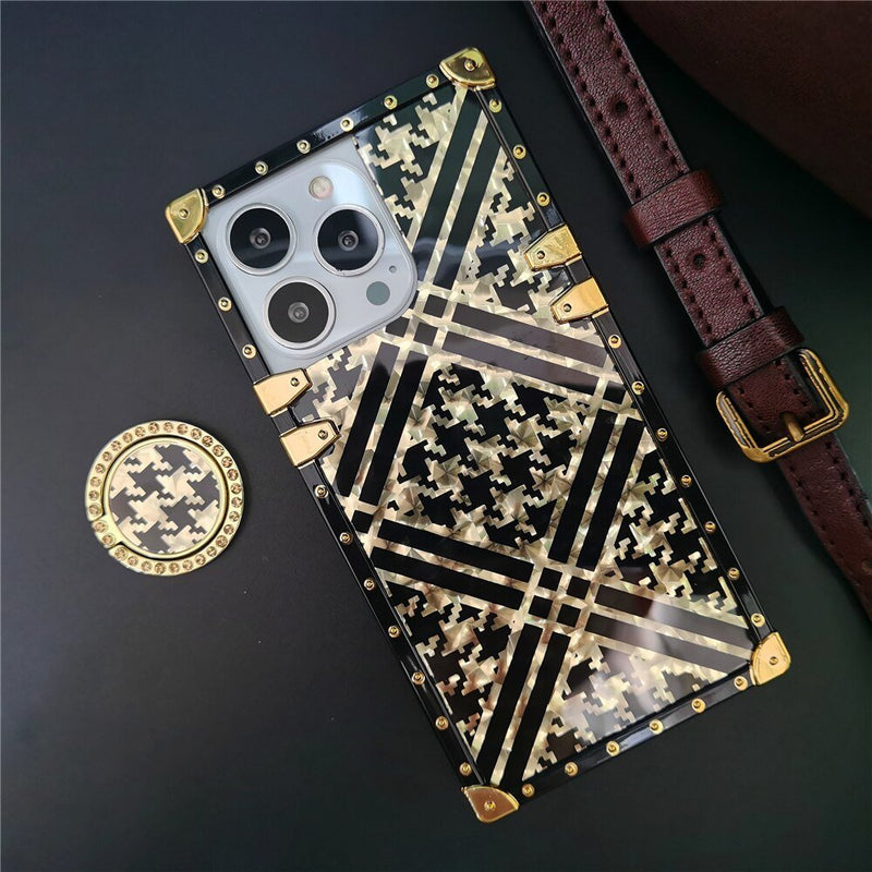 iPhone Case with Ring "Black & Gold" Model 1