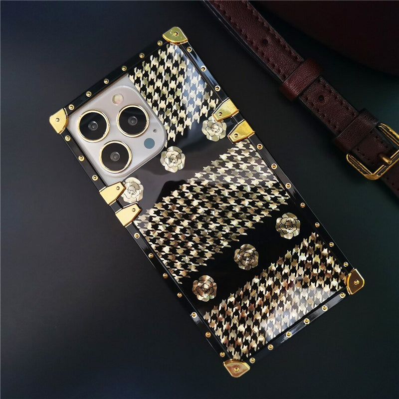 iPhone Case with Ring "Black & Gold" Model 3