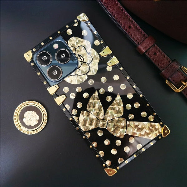 iPhone Case with Ring "Black & Gold" Model 5