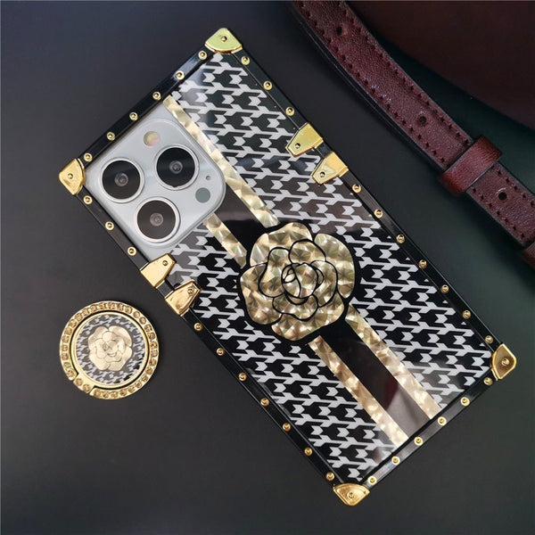 iPhone Case with Ring "Black & Gold" Model 6