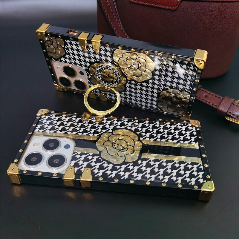 iPhone Case with Ring "Black & Gold" Model 6