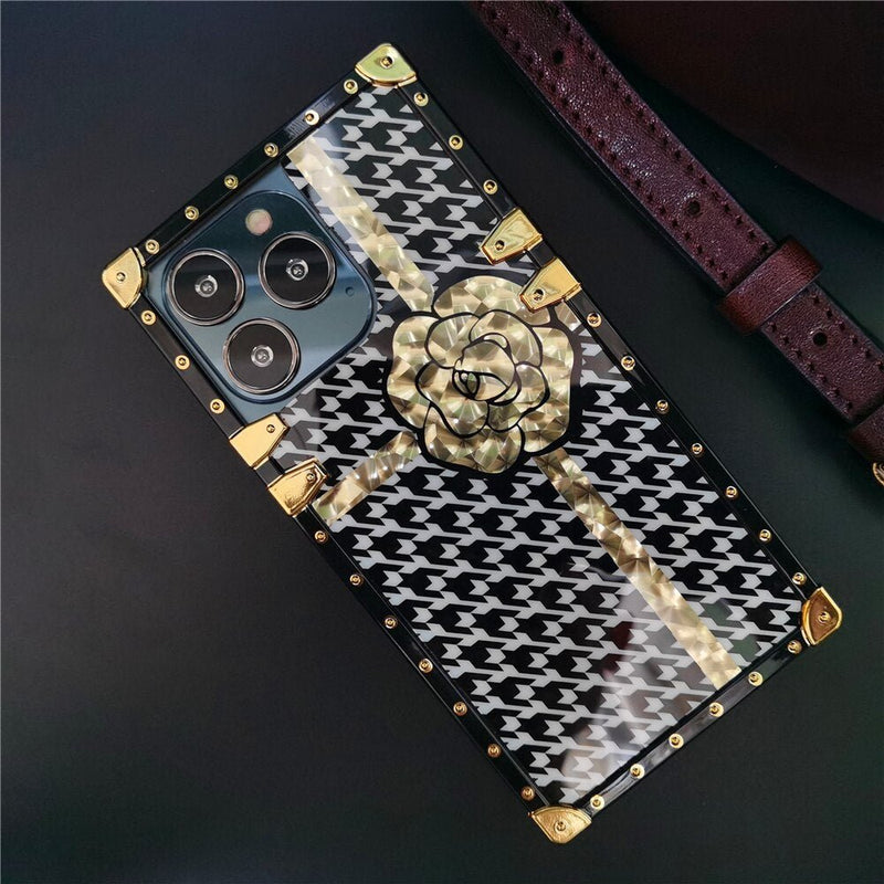 iPhone Case with Ring "Black & Gold" Model 7