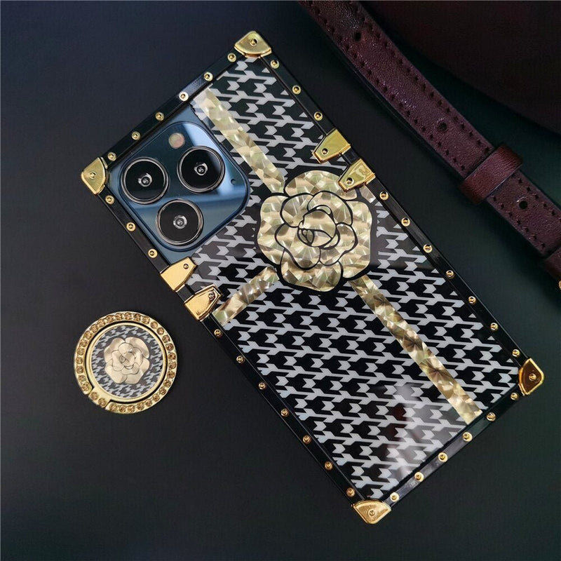 iPhone Case with Ring "Black & Gold" Model 7