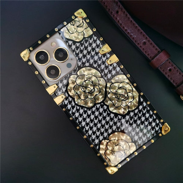 iPhone Case with Ring "Black & Gold" Model 8