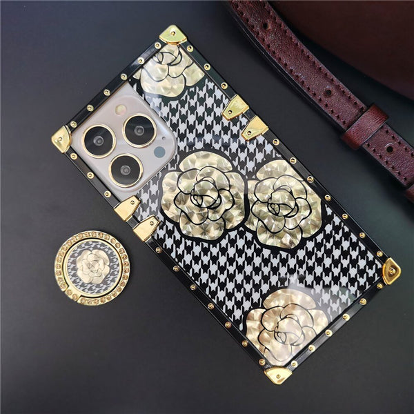 iPhone Case with Ring "Black & Gold" Model 8