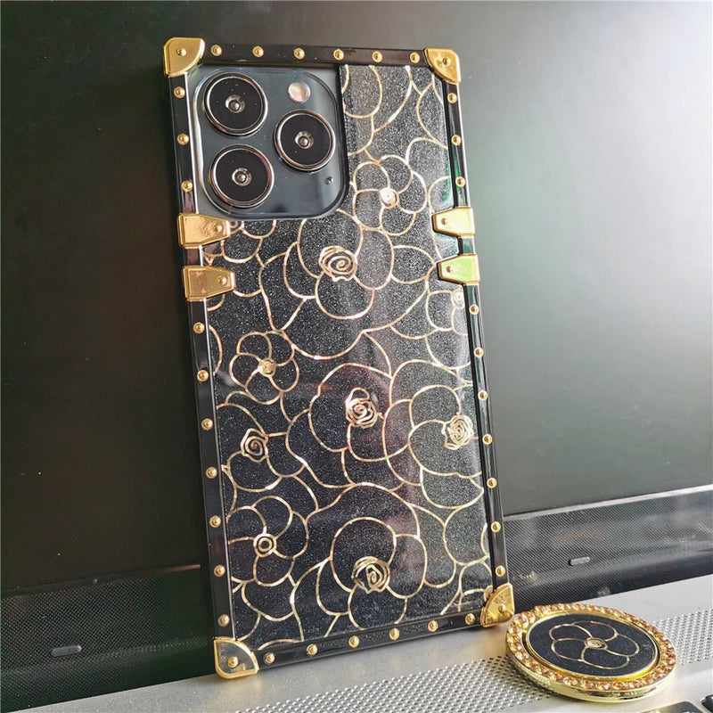 iPhone Case with Ring "Gold Rose' Collection