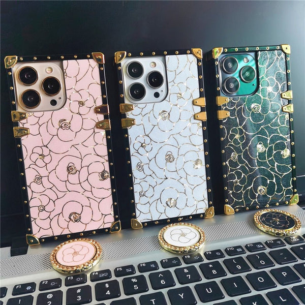 iPhone Case with Ring "Gold Rose' Collection