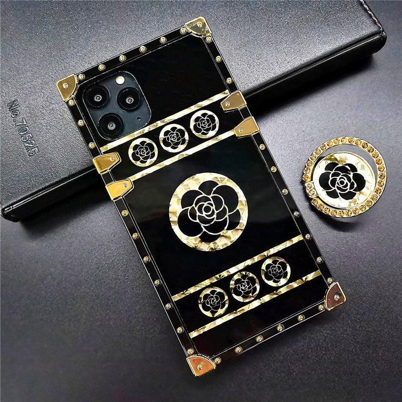 iPhone Case with Ring & Strap "Yin"