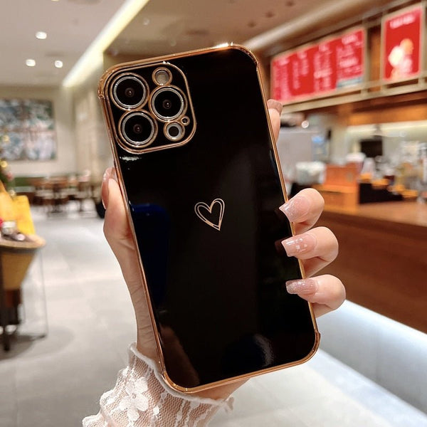 iPhone Solid Color Case with Heart