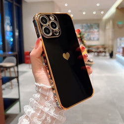 Luxury Electroplated iPhone Case with Heart