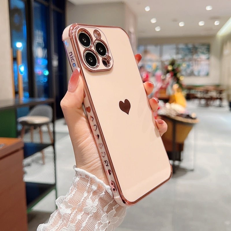 Luxury Electroplated iPhone Case with Heart