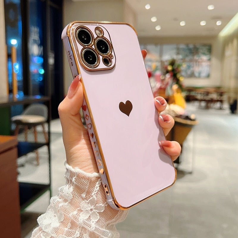 Luxury Electroplated iPhone Case with Heart