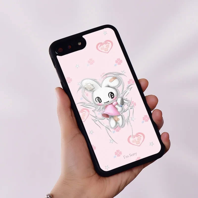 Pink Cute Bunny iPhone Case