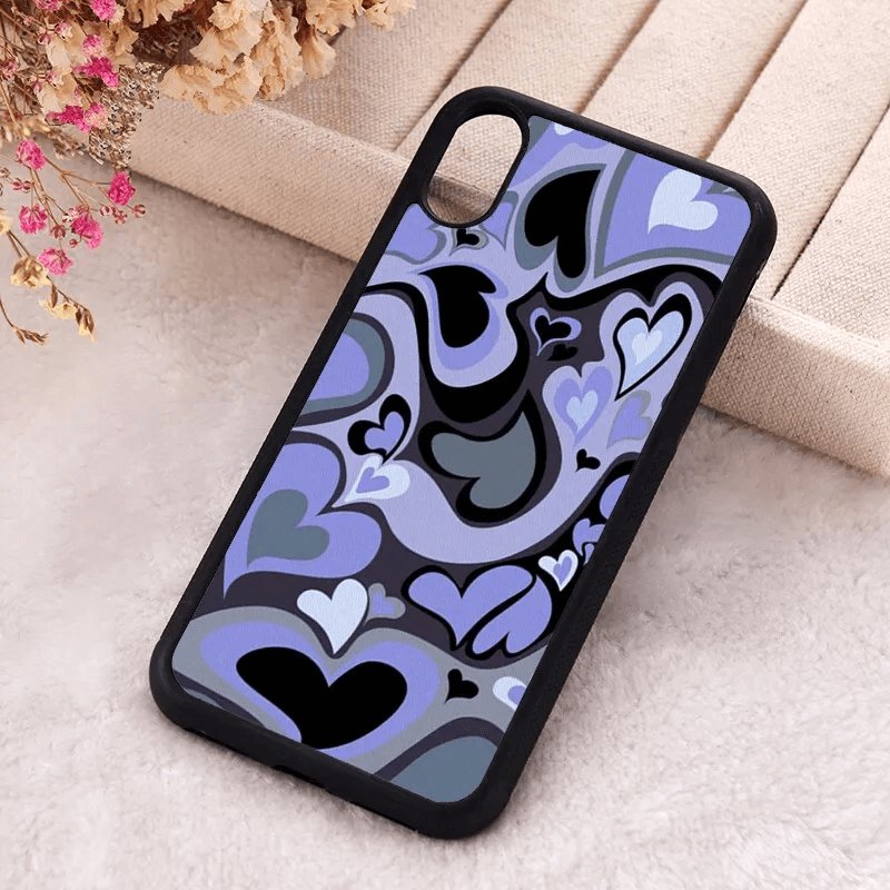 Purple Hearts iPhone Case