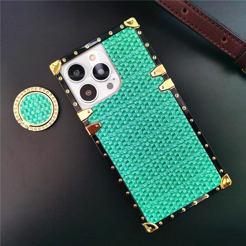 Samsung Case with Ring "Knit Hard" collection-green