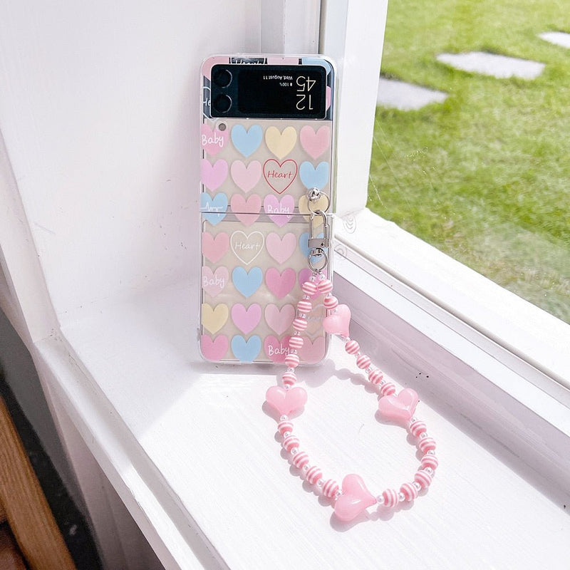 Samsung Z Flip Case "Cute Hearts"