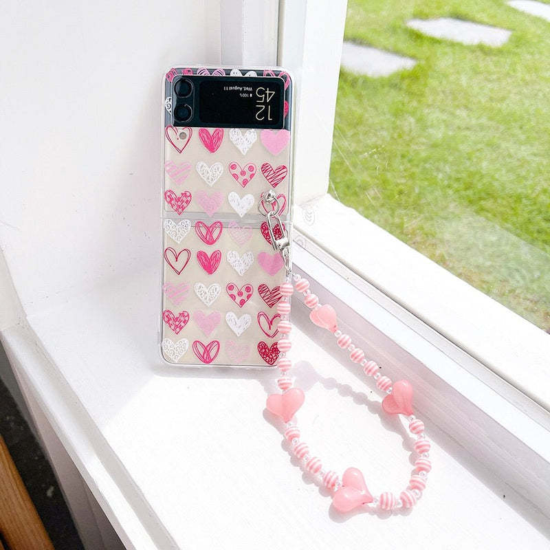 Samsung Z Flip Case "Cute Hearts"