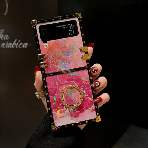 Samsung Z Flip Case with Ring "Watercolor" Collection