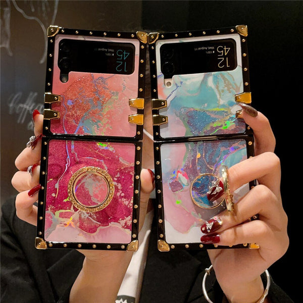 Samsung Z Flip Case with Ring "Watercolor" Collection