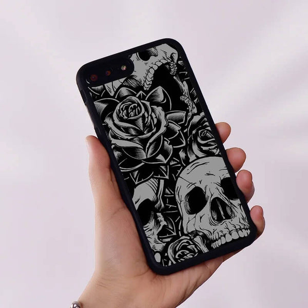 Skulls And Roses iPhone Case