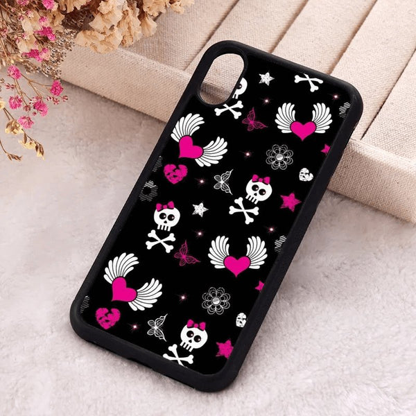 Skulls & Hearts iPhone Case